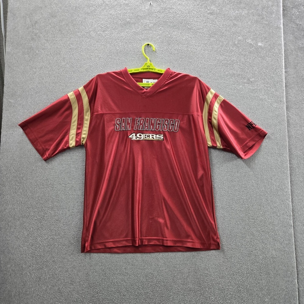 VINTAGE San Francisco 49ers Men Shirt L Red Embroidered Y2K Team Logo